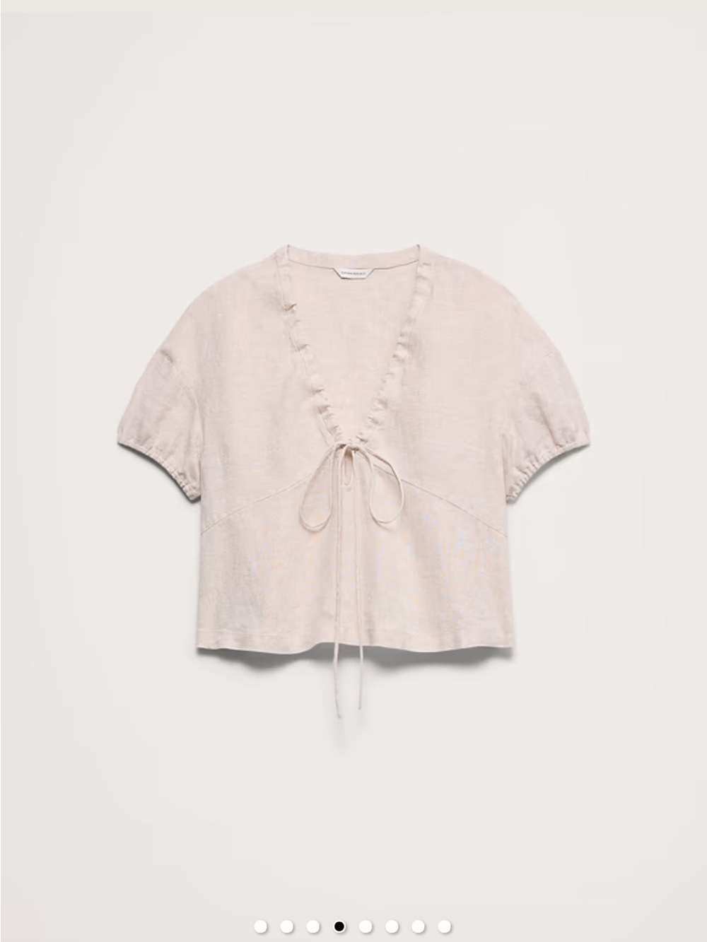 Banana Republic Tie-Front Linen Top size Small